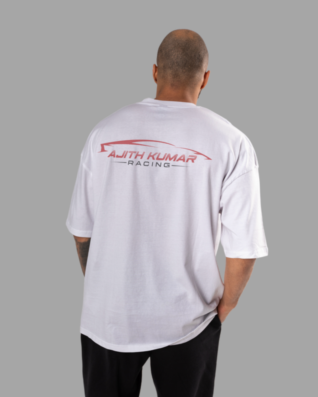 AK version ii Premium lycra Cotton | Oversized white T-Shirt