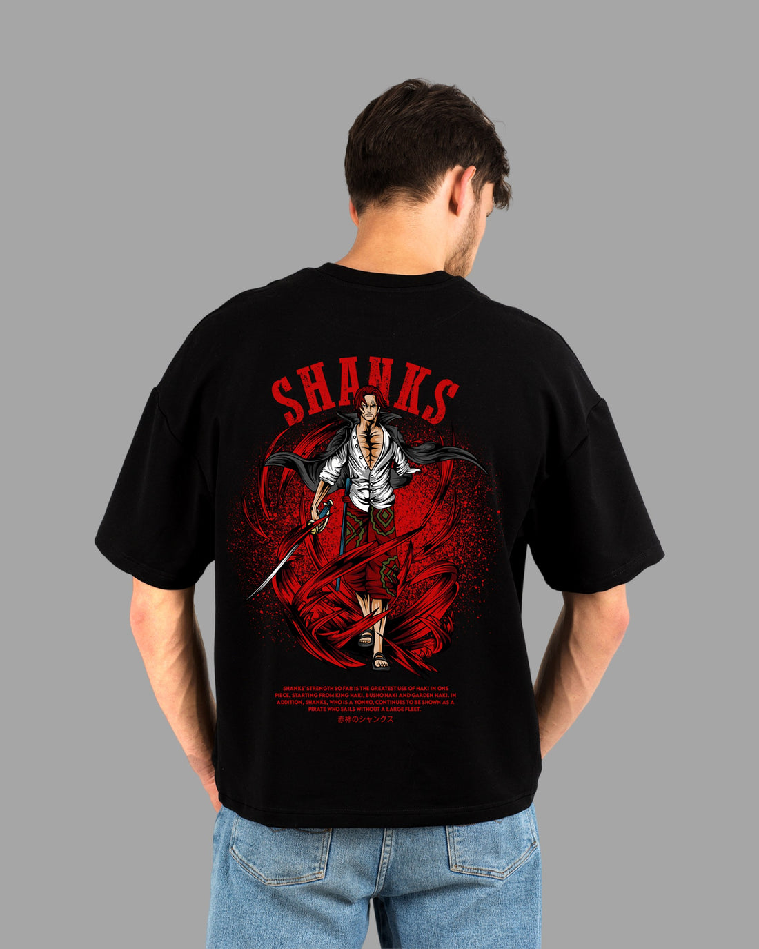 One piece shanks Printed Oversized T-Shirt