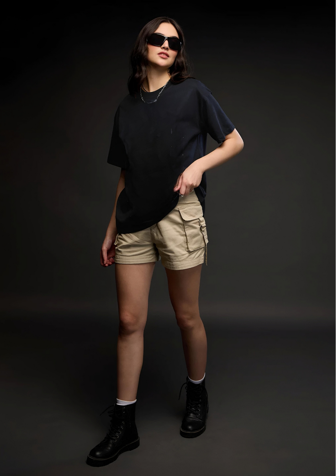 Solid Black Premium Cotton | Perfect for Casual & Streetwear Looks