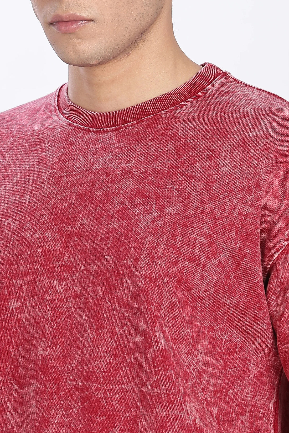 Acid wash Vintage look Oversized T-Shirt – Forest Fade| Premium oversize T-shirt  Red