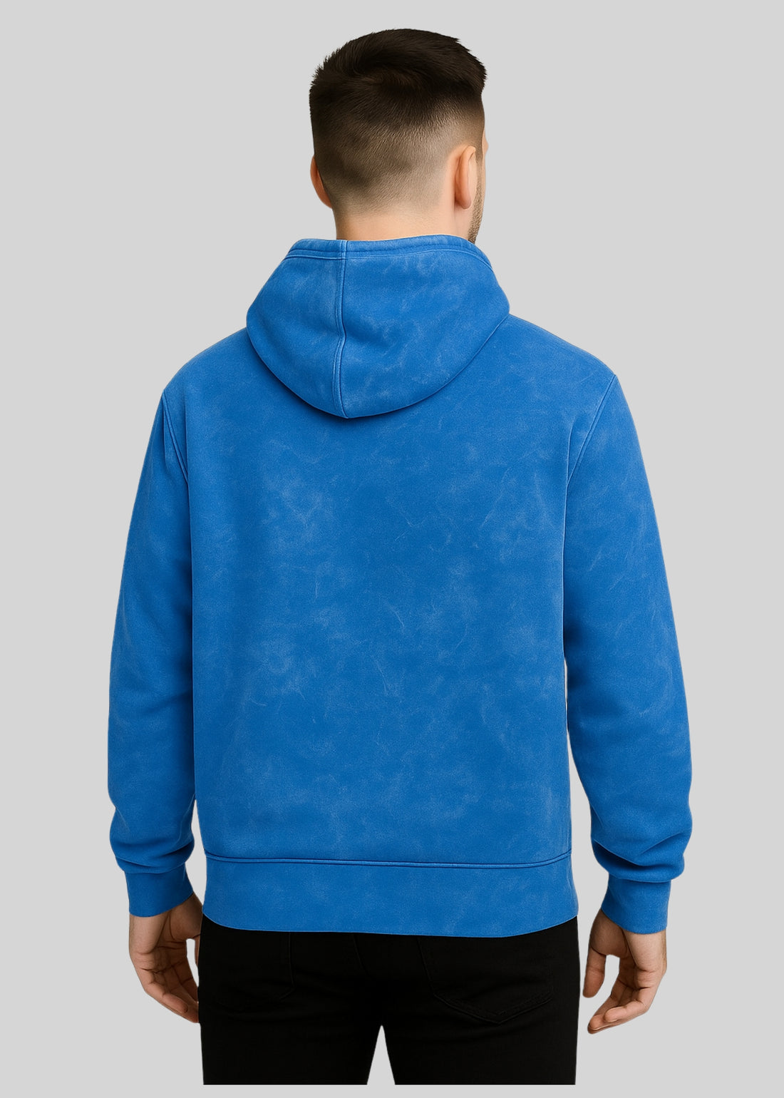 Plain Blue Acid wash Vintage look Oversized Hoodie – Forest Fade| Premium oversize Hoodie