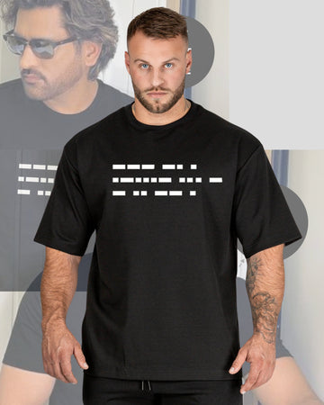 One Last Time MS DHoni Oversize Tshirt for Men and Women - Half Sleeve - Thala Dhoni Premium T-Shirt