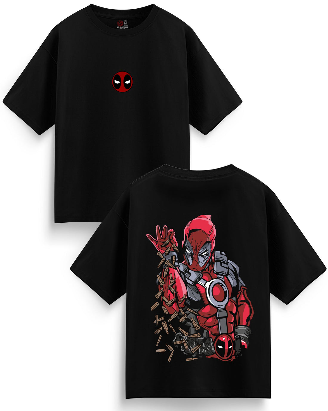 Deadpool Printed Oversize T-Shirt Red print