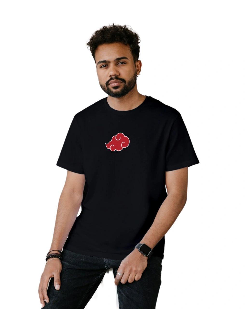 Naruto both side Printed Oversized black T-shirt