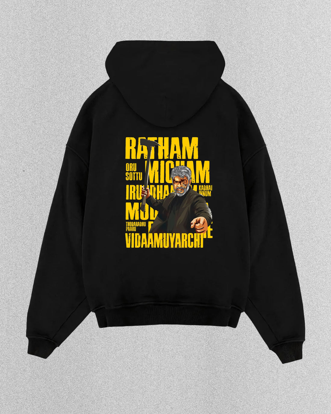 Ajithkumar vidaamuyarchi Printed hoodie  T-Shirt yellow print