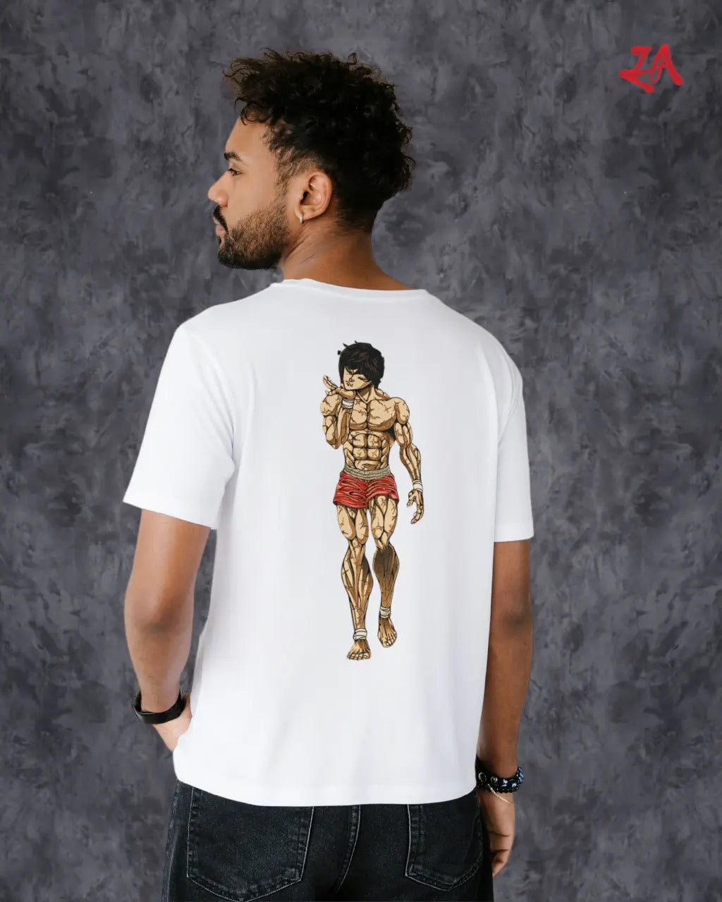 Bakki Printed Oversized white T-shirt