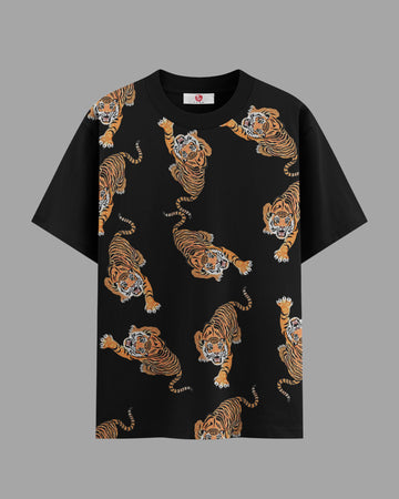 Tigers Printed Premium Cotton | Perfect for Casual & Streetwear Looks