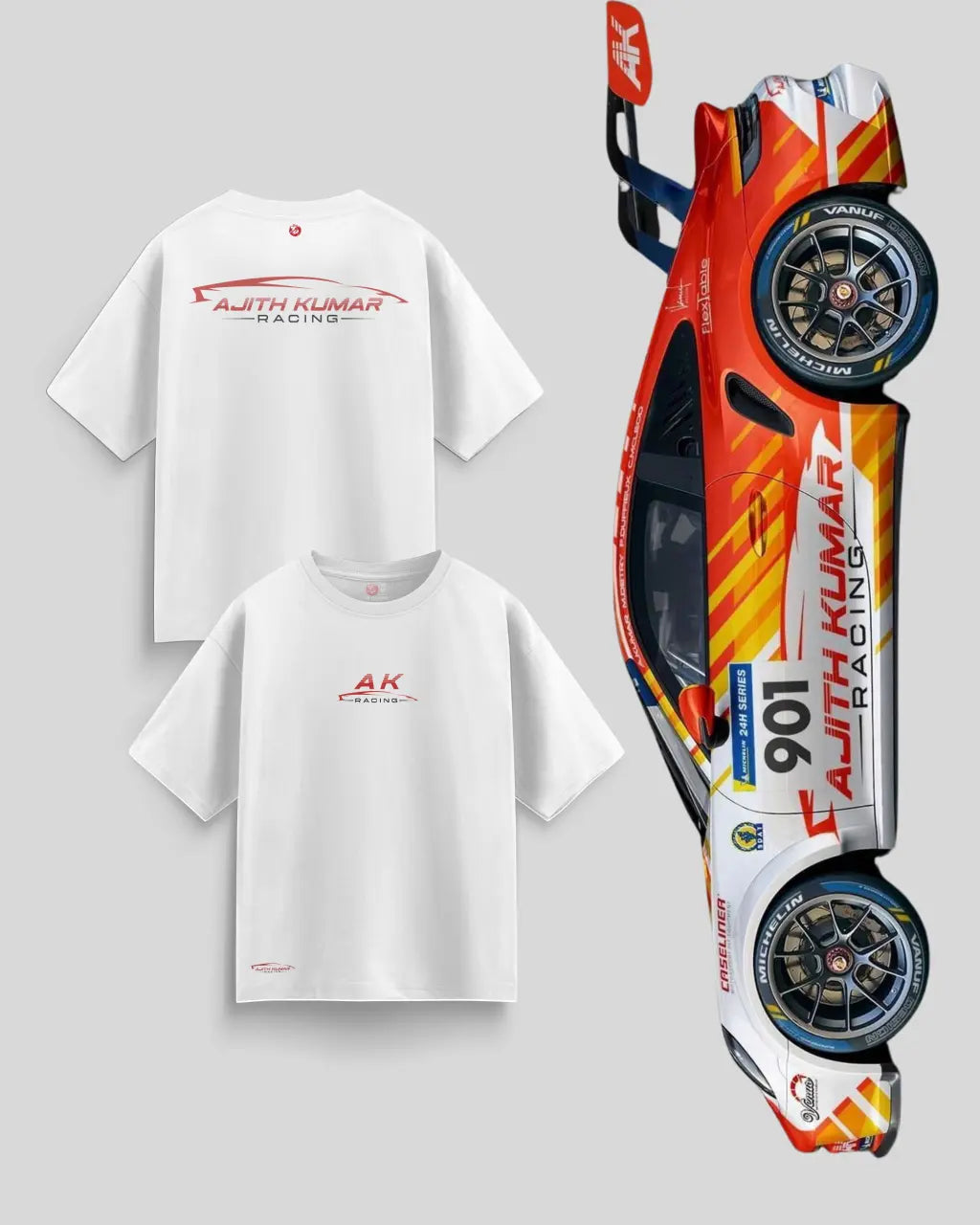 Ajithkumar Racing Printed Oversized T-Shirt