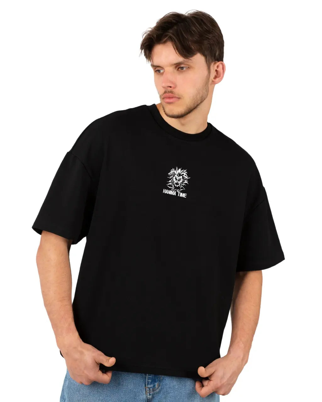 Bakki Hanma Printed Oversized Black T-shirt
