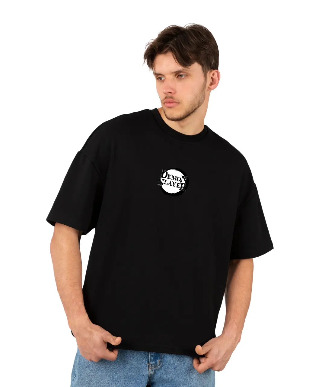 Demon Slayer Oversize Roundneck Black T-Shirt