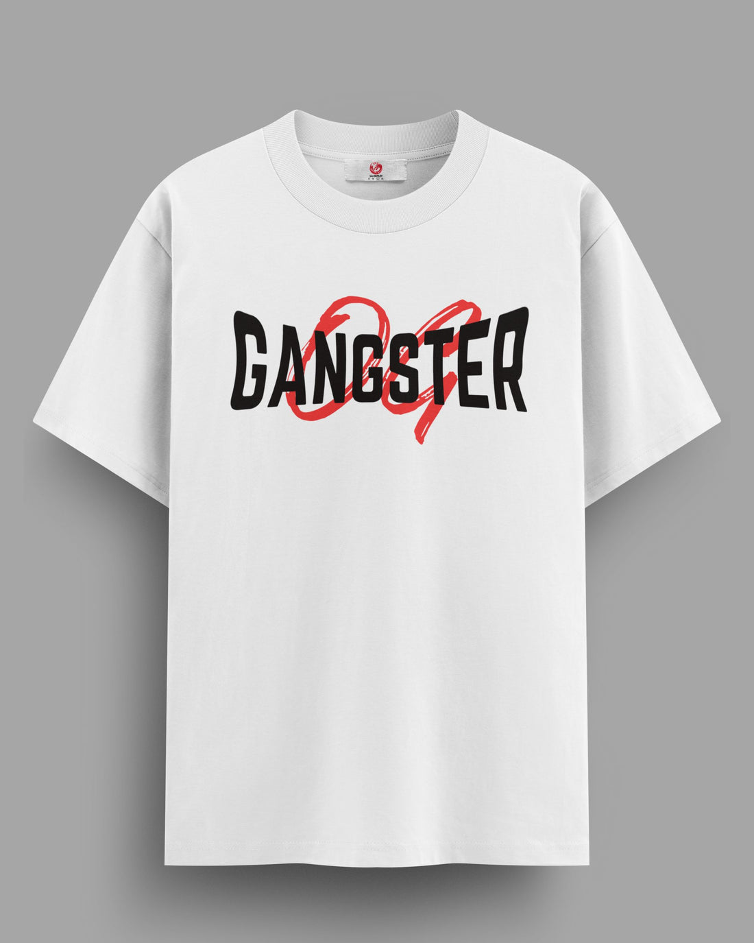 OG Gangster Good-Bad-Ugly AK Printed Cotton Lycra | Oversized T-Shirt white