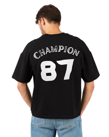 Champion 87 Printed Oversized Pure Cotton T-Shirt