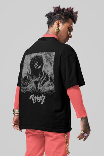 Oversized Gothic Anime Graphic T-Shirt – Unisex Streetwear