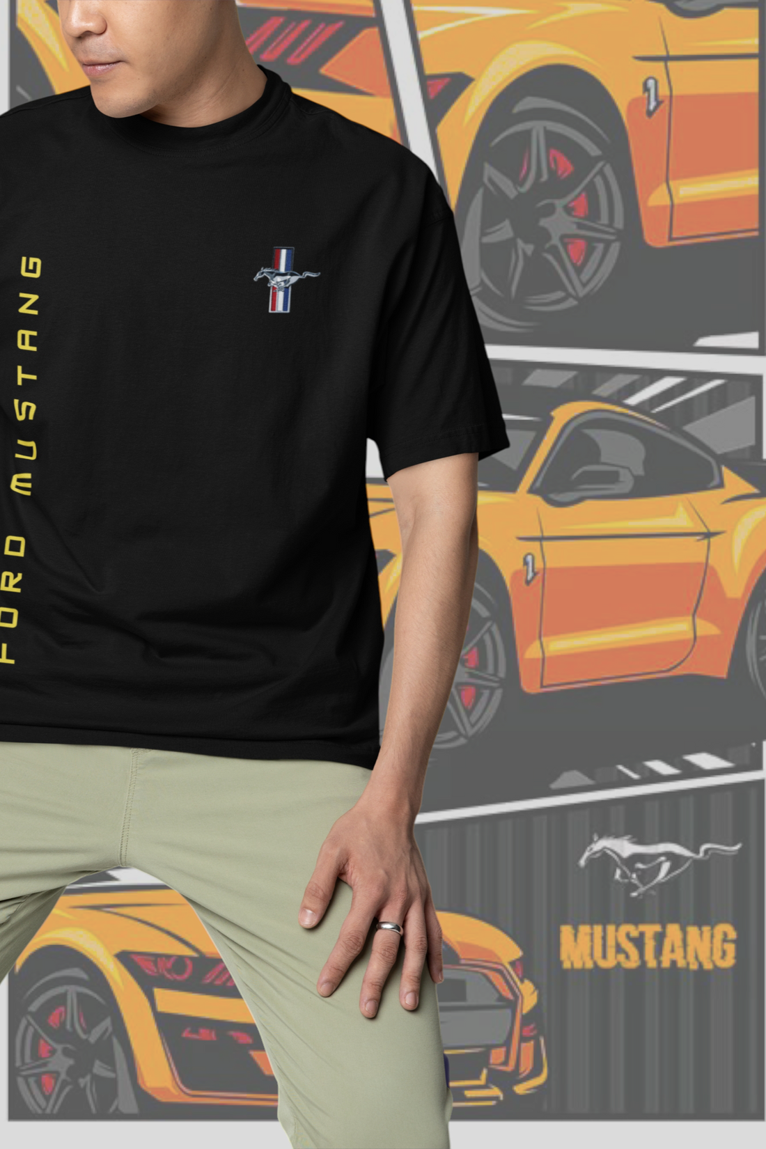 Ford Mustang GT500 Premium Graphic T-Shirt – Limited Edition | Oversized Streetwear Tee – Unisex | Black