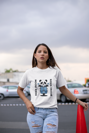 Rider Vroom Panda Scooter T-Shirt – Cute & Quirky Streetwear Tee