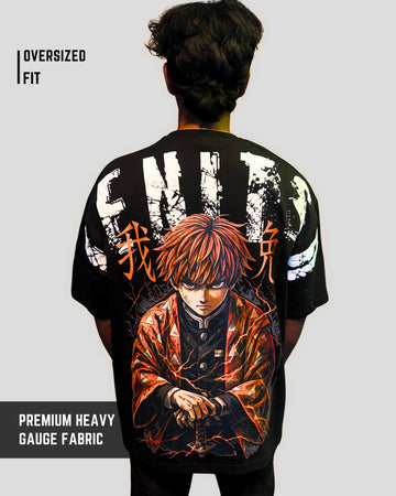 Zenitsu Agatsuma Oversized Anime T-Shirt – Demon Slayer Inspired Streetwear