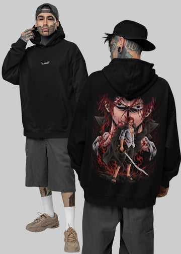 🔥 "Crimson Warrior" Anime-Inspired Hoodie – Samurai Flame Edition