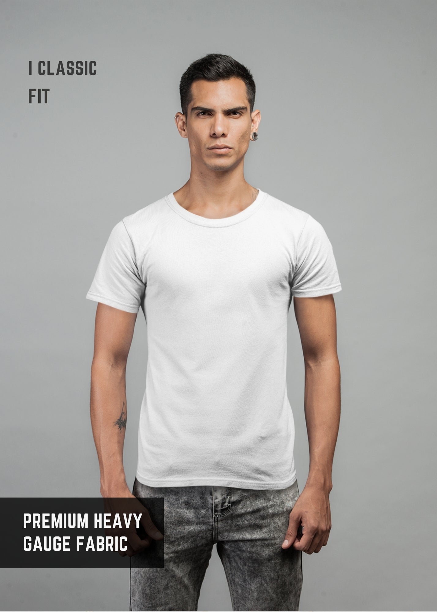 Premium Classic Fit Half-Sleeve Plain T-shirt | Plain T-Shirt
