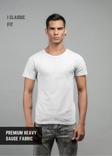 Premium Classic Fit Half-Sleeve Plain T-shirt | Plain T-Shirt