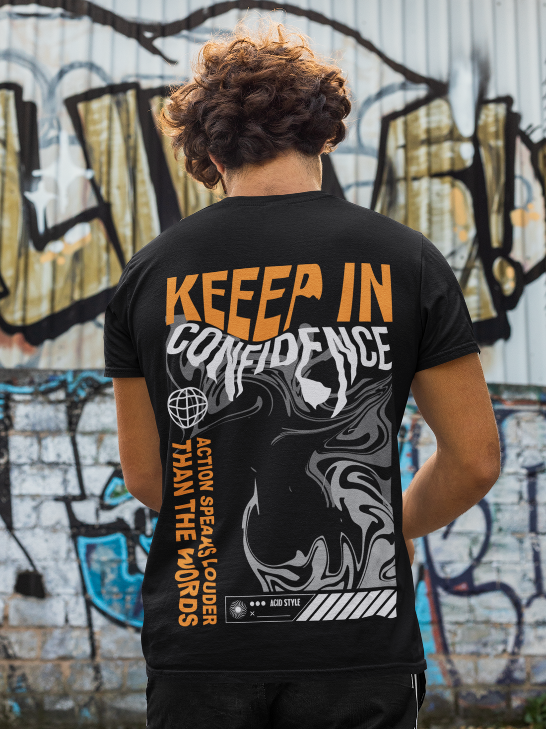 KEEP IN CONFIDENCE Oversized Graphic T-Shirt – Unisex Streetwear