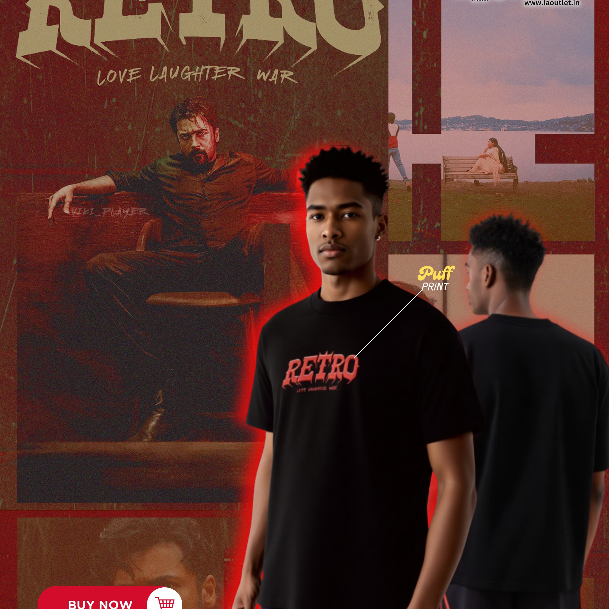 Retro | Puff Print |Premium Oversized T-Shirt