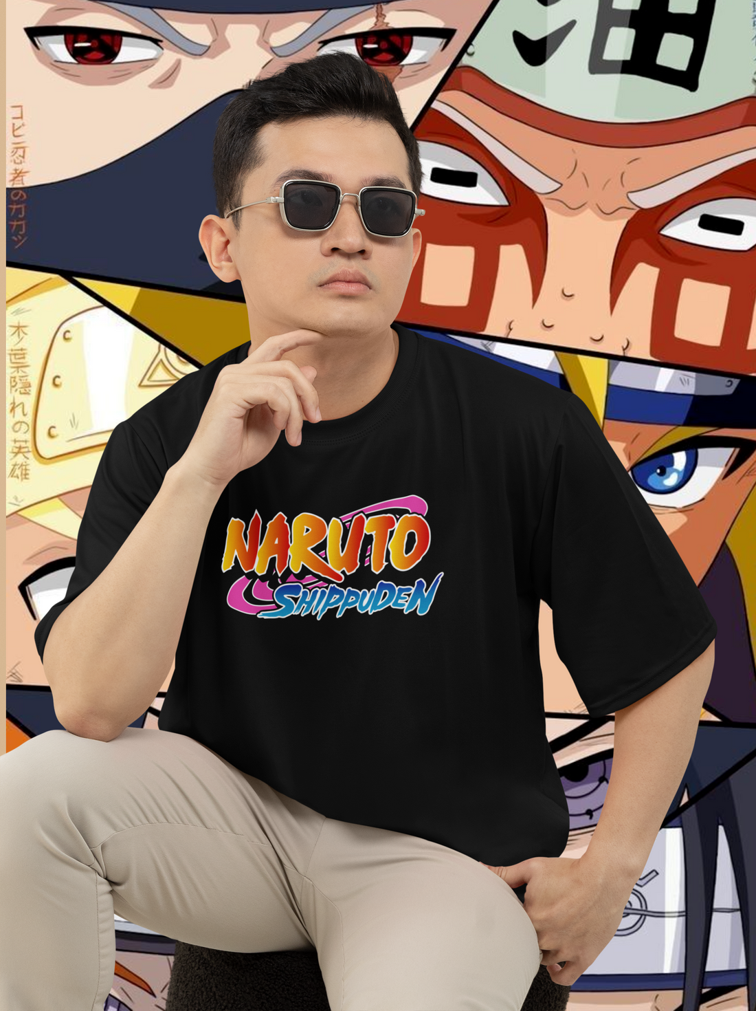 Naruto inspired Tees | Premium Graphic – Limited Edition | Oversized Streetwear T-shirt – Unisex | Black
