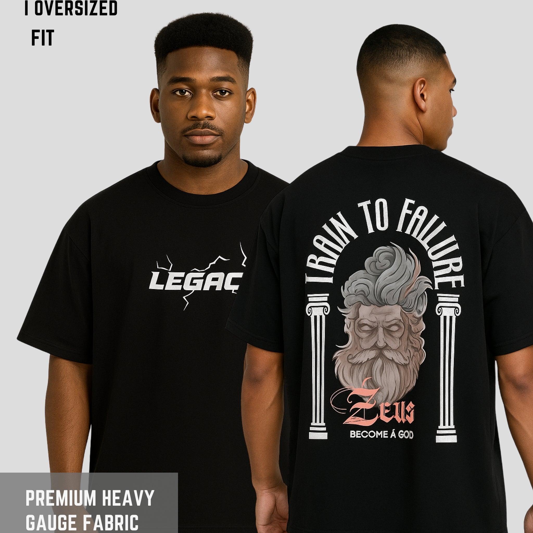 Legacy Zeus Oversized T-Shirt – Premium Heavy Gauge Fabric | Oversized tshirt
