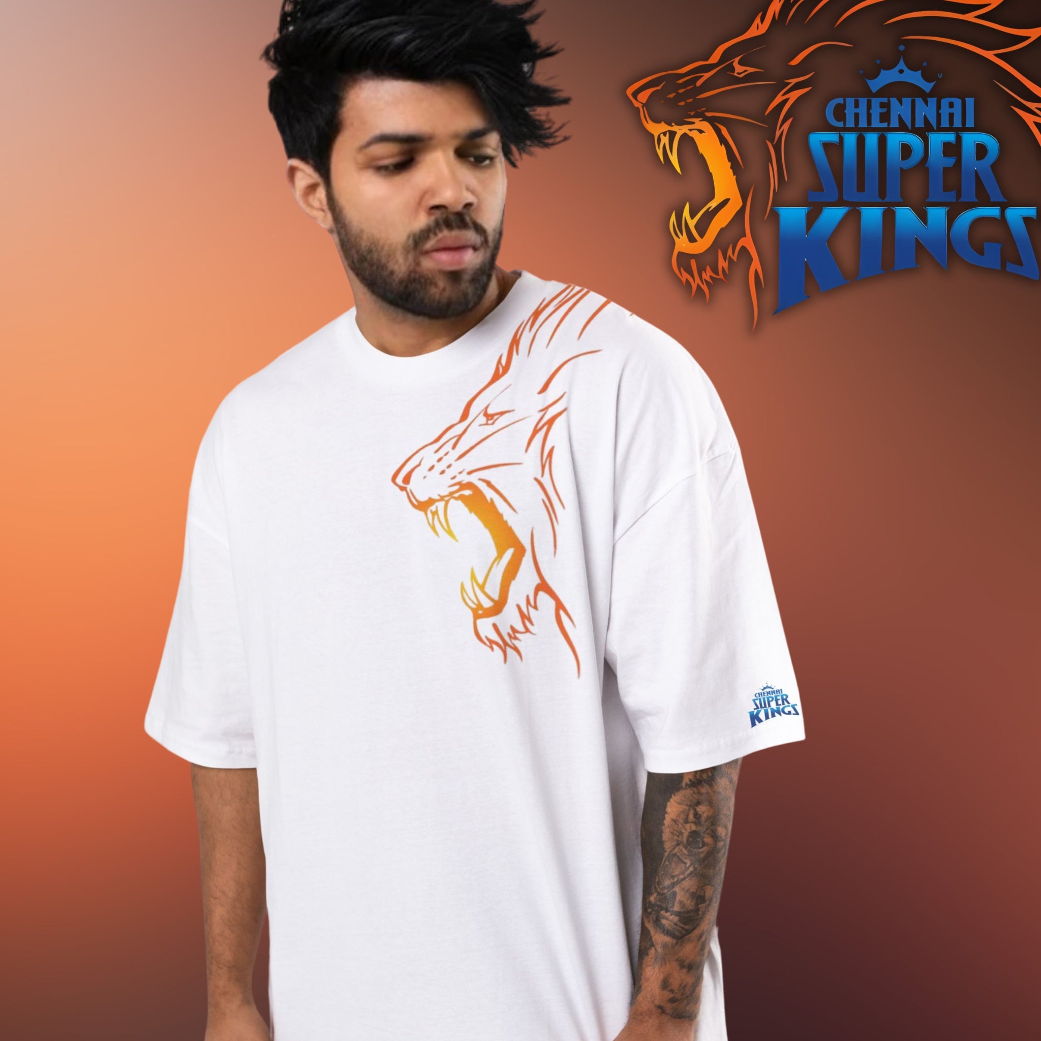 CSK IPL Chennai super kings  Premium Lycra Cotton | Oversized T-Shirt