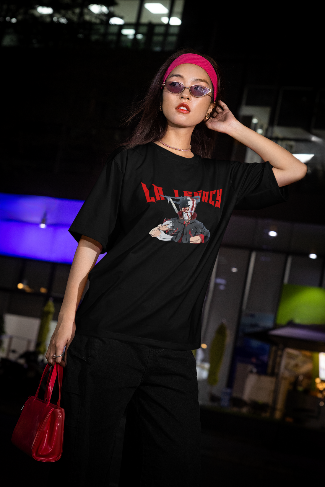 LA LEGACY Oversized Graphic Tee – Street Goth Edition (Unisex)