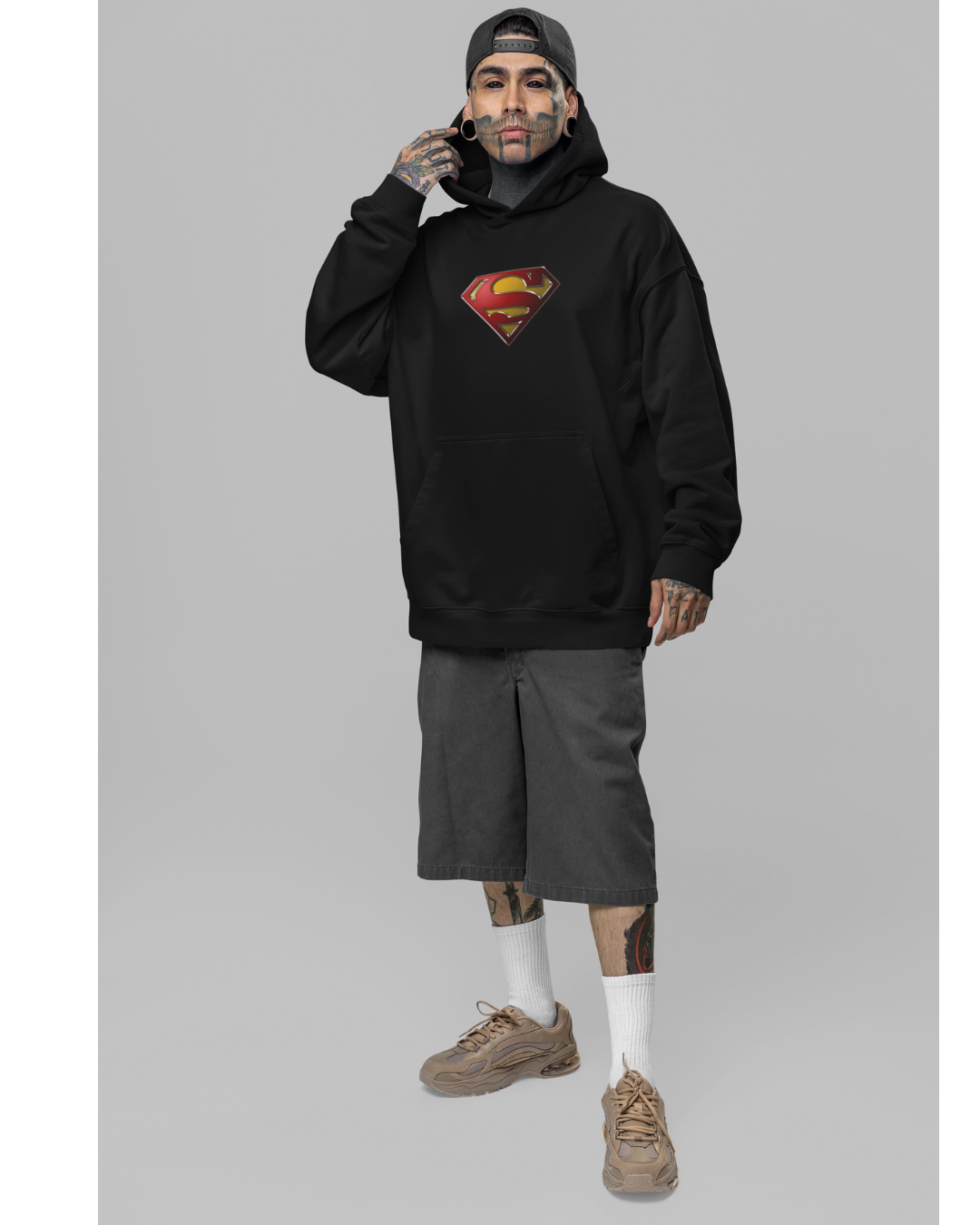 Super Man| Premium Oversized Printed Hoodie | Oversize hoodie