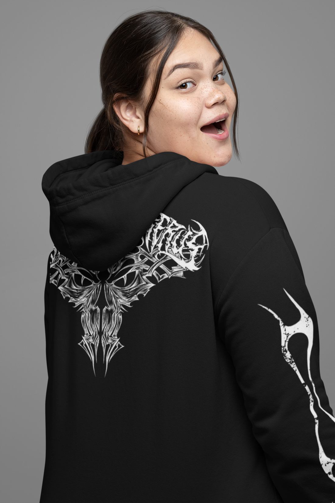 Tribal Tatto graphic all over Hoodie - premium quality