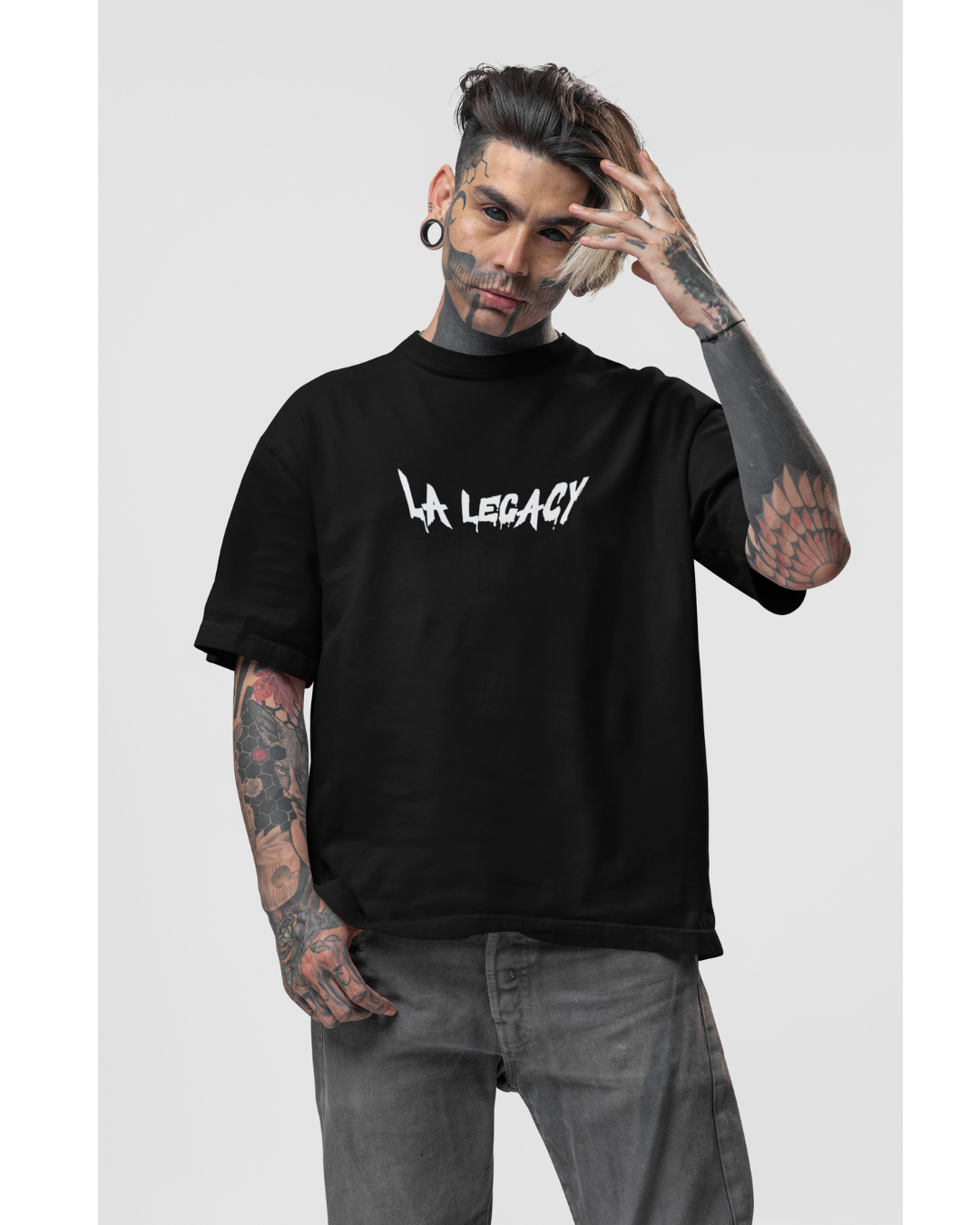 No Luck All work |Premium Oversize Printed T-shirt | Oversize T-Shirt