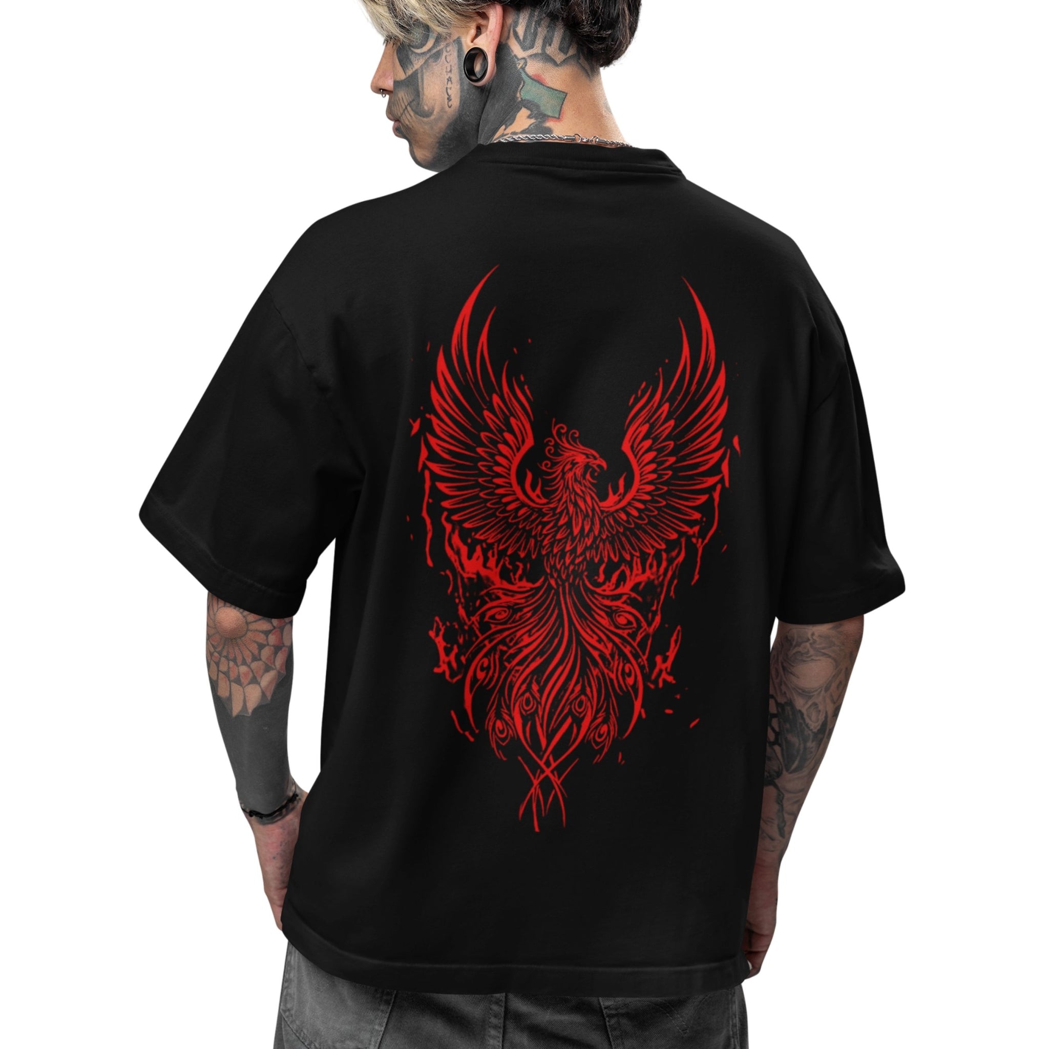Phoenix graphic print | Premium Graphic T-Shirt – Limited Edition | Oversized Streetwear T-shirt – Unisex | White