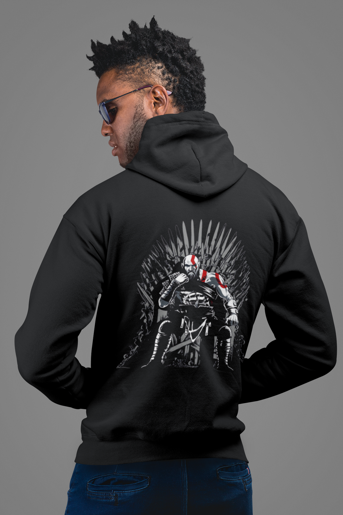 God of War Printed Hoodie – Kratos Gamer Pullover for Men & Women