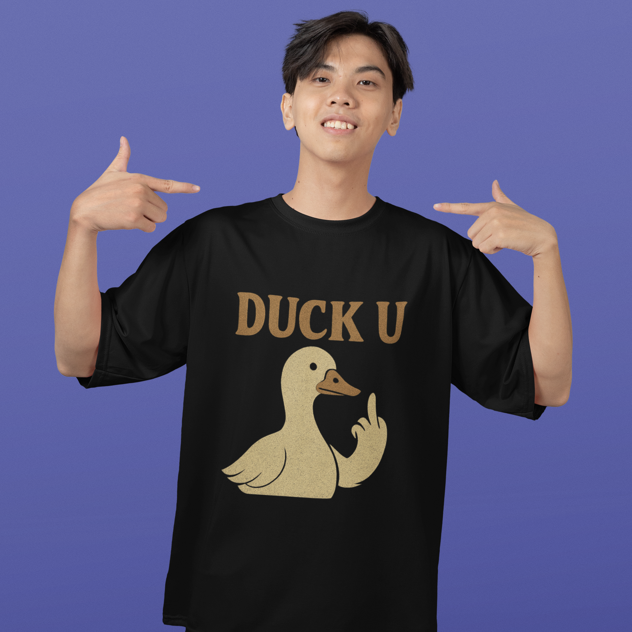 Duck U Oversized Graphic Tee – Unisex | Bold & Funny Streetwear