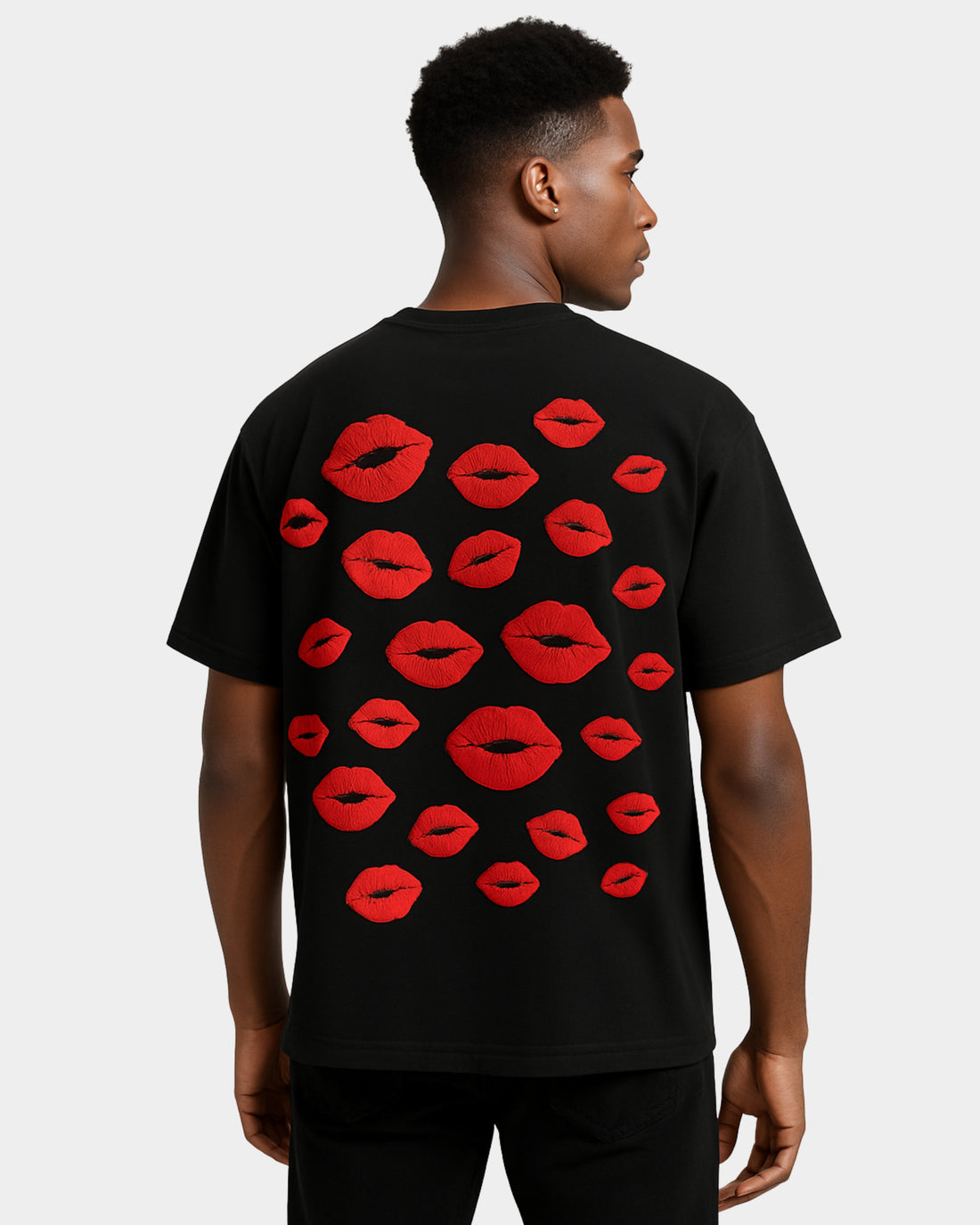 LA LEGACY kiss Me Oversized puff print Tee – Street Goth Edition (Unisex)