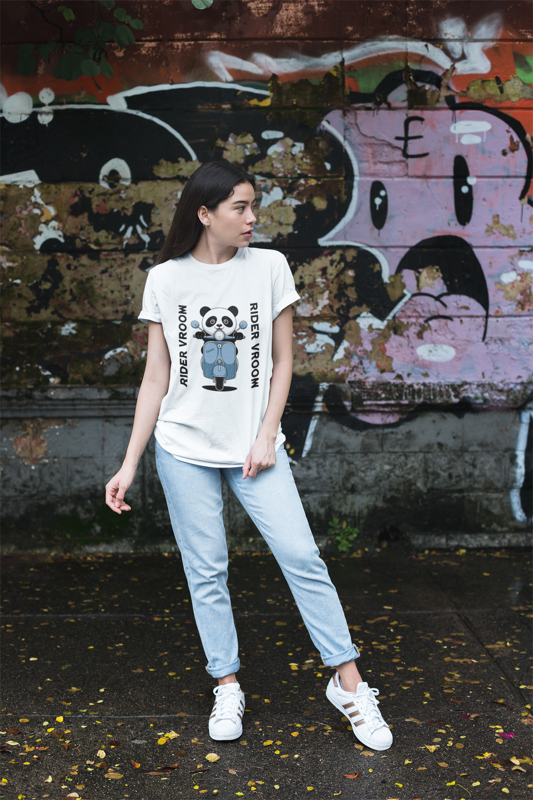 Rider Vroom Panda Scooter T-Shirt – Cute & Quirky Streetwear Tee