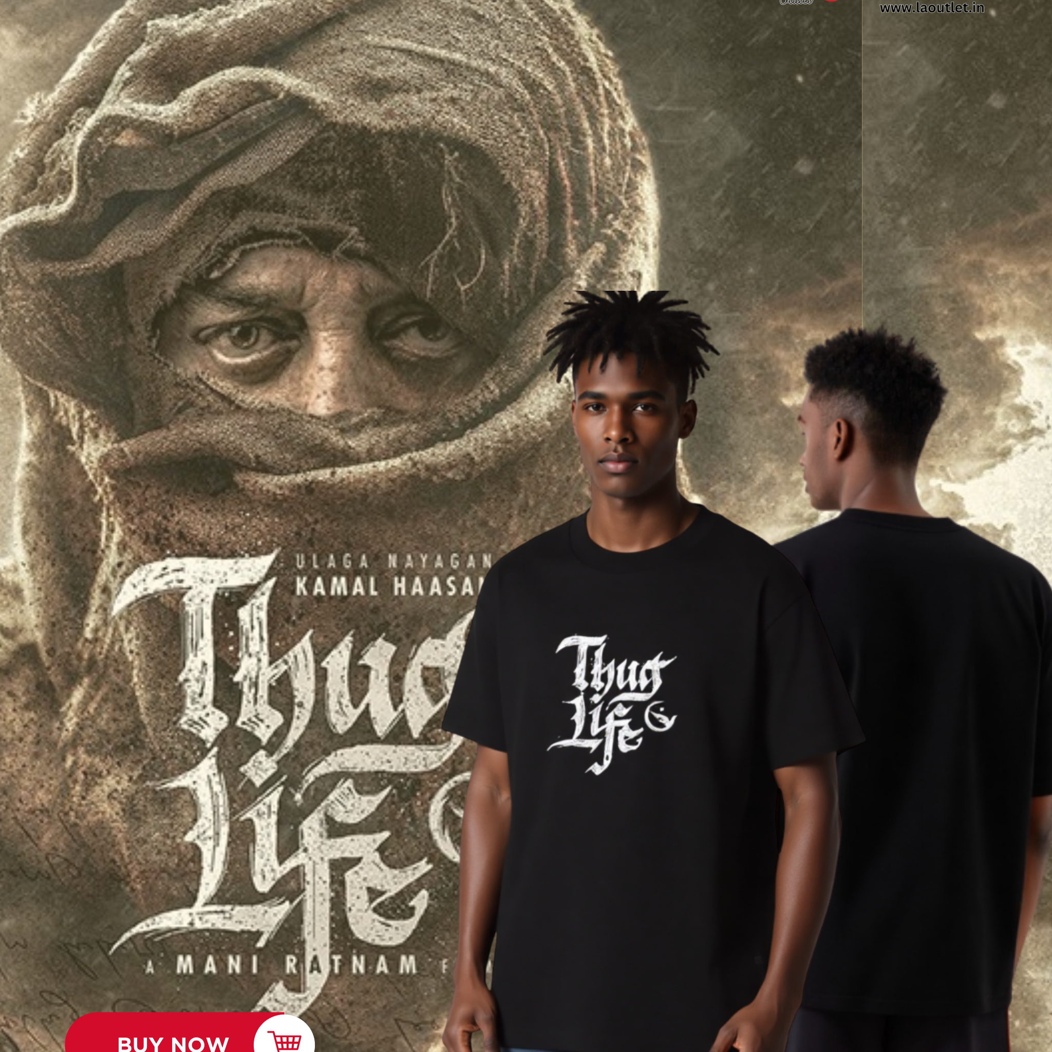 Thug life | Puff Print |Premium Oversized T-Shirt